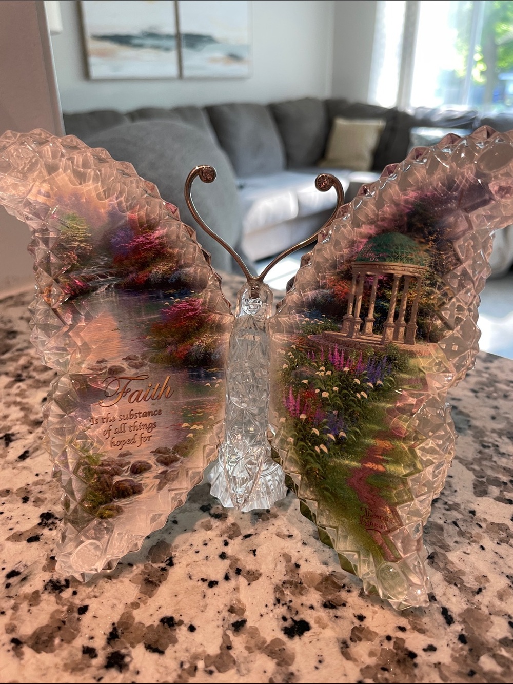 FAITH-Gardens of Paradise Crystalline Butterfly Bradford-Thomas Kinkade 2015